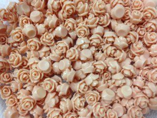 10pc 7.5x6mm Vantage Pink Rose Flower Flat Back Resin Cabochons Nail Art Decoration : Nail Polish And Nail Decoration Products : Beauty