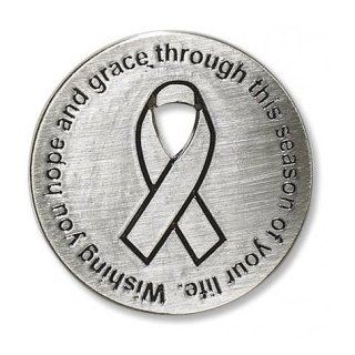 Wishful Thinking Breast Cancer Pink Ribbon Pocket Token. Material Zinc Alloy Size .875" Dia, a Simple Expression of Care Is Offered When Giving a Wishful Thinking Token to a Friend or Loved One. Each Coin Offers a Meaningful Wish and Reminder That t