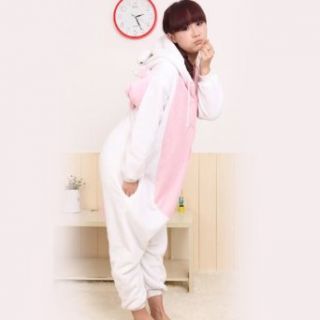 Triline Kigurumi Animal Sleepsuit Pajamas Costume Cosplay Unicorn Onesie Pink Size XL: Adult Sized Costumes: Clothing