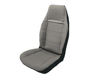 Acme U102 898L Front Black Vinyl Bucket Seat Upholstery with Silver Velour Inserts: Automotive
