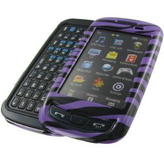 New SnapOn Phone Cover for Samsung Impression A877 AT&T Purple Black Zebra Protector Case [Beyond Cell Packaging]: Cell Phones & Accessories
