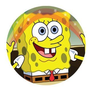 Custom Spongebob Mouse Pad Standard Round Mousepad WP 877 : Office Products