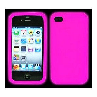 Iphone 4 GLOW IN THE DARK Case (Pink) Silicone Protective Case for iPhone 4 and 4S: Cell Phones & Accessories