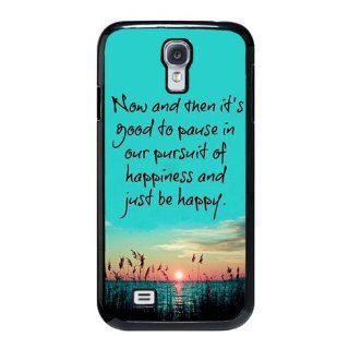 Happiness Quotes Samsung Galaxy S4 Case   Hard Shell Cell Phone Case: Cell Phones & Accessories