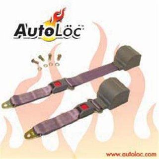 AutoLoc SB2PGR Grey 2 Point Lap Seat Belt: Automotive