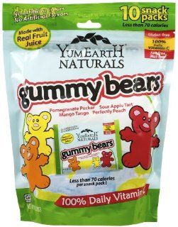 YumEarth Naturals   Gummy Bears, 10 Snack Packs: Health & Personal Care