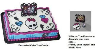 MONSTER High Skulette Draculaura Party Cake Decorating Frame Topper Set Kit Health & Personal Care