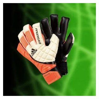 Adidas Fingersave Ultimate Goalkeeper Gloves White/Orange size 9.5: Clothing
