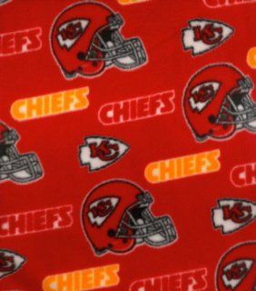 NFL Kansas City Chiefs Football Fleece Fabric Print By the Yard