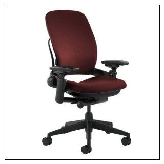 Steelcase Leap(R) Chair (v2)   Fabric, color = Burgundy; details = Black   Desk Chairs
