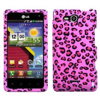Pink Leopard Animal Print Snap on Skin Cover Protector Case   LG Lucid 4G VS840 Cell Phones & Accessories