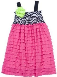 Fuchsia Eyelash Dress with Zebra Print: Playwear Dresses: Clothing