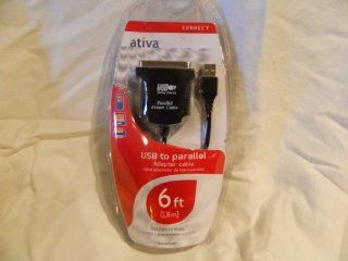 Ativa USB to Parallel 6ft Adapter Cable: Computers & Accessories