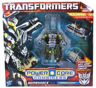 Transformers Power Core Combiners Series Robot Action Figure   BOMBSHOCK Commander with 4 Combaticons (Missile Carrier Drone, Tank Drone, APC Drone and Armored Car Drone): Toys & Games