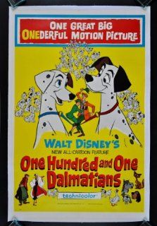 ONE HUNDRED AND ONE 101 DALMATIANS DISNEY MOVIE POSTER: Entertainment Collectibles