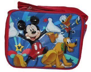 Disney Mickey Mouse Donald Duck Pluto Insulated Lunch Bag with Shoulder Strap: Toys & Games