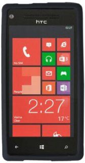 Decoro SilHTCwp8Xbk Premium Silicone Case for HTC 6990/Windows Phone 8X   Retail Packaging   Black: Cell Phones & Accessories