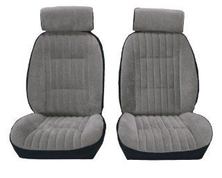 Acme U2006 898L Front Silver Velour with Black Vinyl Bucket Seat Upholstery: Automotive