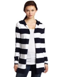 Sweet Romeo Womens Long Sleeve Hood Open Cardigan, White/Navy, Small at  Womens Clothing store: Cardigan Sweaters