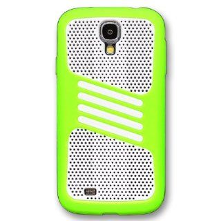 Casea Packing Heavy Duty Mesh Green Silicone Case Cover For Samsung Galaxy S4 i9500 Electronics