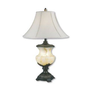ORE International 8193 32 Inch Alabaster Table Lamp with Night Light    
