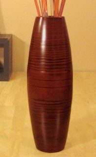 28" Cylinder Bamboo Floor Vase   Brown SUPER SALE!   Decorative Vases