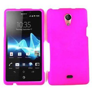 ACCESSORY HARD PROTECTOR CASE COVER FOR SONY XPERIA TL FLUORESCENT DARK HOT PINK: Cell Phones & Accessories