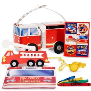 Fire Trucks Party Favor Box: Toys & Games