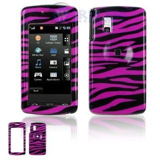 LG Vu CU920/CU915 Cell Phone Hot Pink/Black Zebra Design Protective Case Faceplate Cover: Cell Phones & Accessories