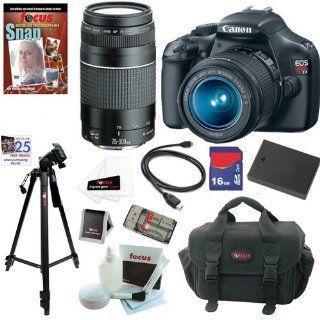 Canon EOS Rebel T3 12.2 MP CMOS Digital SLR Camera with EF S 18 55mm f/3.5 5.6 IS II Zoom Lens & EF 75 300mm f/4 5.6 III Telephoto Zoom Lens + 10pc Bundle 16GB Deluxe Accessory Kit : Camera & Photo