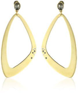 Kenneth Cole New York "Modern Mist" Gold Tone Geometrical Drop Earrings: Jewelry