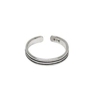 .925 Sterling Silver Basic Toe Ring: Jewelry
