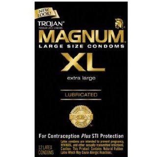 Trojan Magnum Xl Lubricated Condoms 12 Pack: Health & Personal Care