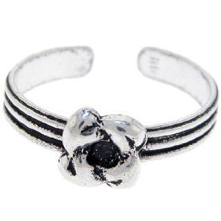 925 Sterling Silver Rosebud Toe Ring: Jewelry