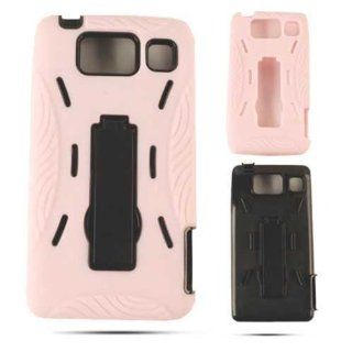 For Motorola Droid Razr Hd Xt926 Jelly 04 Pink Skin Black Snap Dual Layer + Kickstand Case Accessories: Cell Phones & Accessories