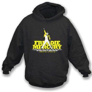 Freddie Mercury Tribute Hooded Sweatshirt, Color Black: Sports & Outdoors