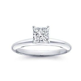 3/8 Carat Diamond Solitaire Engagement Ring in plat 950 platinum (Sizes 4 9) With Free Premium Black Ring Box ( F G , VS1 VS2 , 0.37 c.t.w): Jewelry