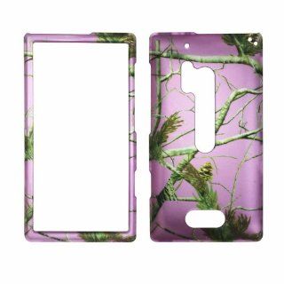 2D Pink Camo Realtree Nokia Lumia 928 Verizon Case Cover Hard Case Snap on Cases Rubberized Touch Protector Faceplates: Cell Phones & Accessories