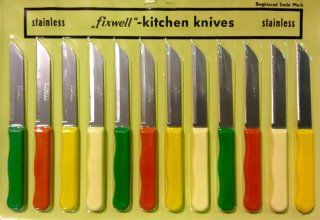 Fixwell 12 Piece Stainless Steel Knife Set: Boxed Knife Sets: Kitchen & Dining