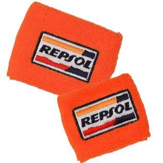 Repsol Honda Orange Brake/Clutch Reservoir Sock Cover Set Fits CBR, 600, 1000, 600RR, 1000RR, 954, 929, RC51: Automotive