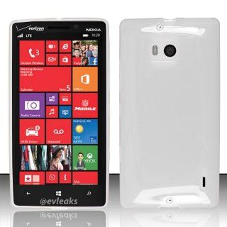 Transparent Clear Flexible Slim Fit TPU Cover Case + ATOM LED Keychain Light for Nokia Lumia Icon 929: Cell Phones & Accessories