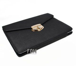 FOM PU Leather Handbag Smart Case Cover with Stand for iPad 2 3 4   Black: Computers & Accessories