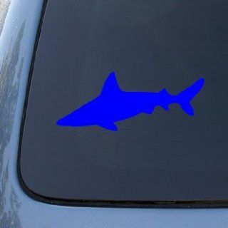 SHARK SILHOUETTE   Jaws   Vinyl Car Decal Sticker #1741  Vinyl Color: Blue: Automotive
