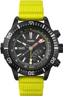 Timex Men's T2N958 Intelligent Quartz Adventure Series Depth Gauge Yellow Resin Strap Watch: Watches