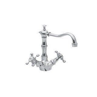 Newport Brass 938/01 Chesterfield Double Handle WaterSense Certified Bar Faucet with Metal Cross Hand, Forever Brass   Touch On Kitchen Sink Faucets  