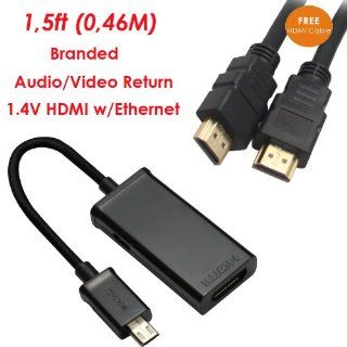 YarMonth Micro USB to HDMI 11 Pin MHL Adapter for Samsung Galaxy S3 SIII i9300 i9308 i939 Retail Package + Free 1.5ft 1.4V High Speed HDMI cable with Ethernet,3D,full 1080P ,Audio/Video return.: Computers & Accessories