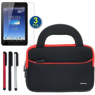 BIRUGEAR Ultra Portable Universal Neoprene Carrying Sleeve with Screen Protector & Stylus for Asus MeMO Pad HD 7 ME173X / ME173   7'' Android Tablet: Computers & Accessories