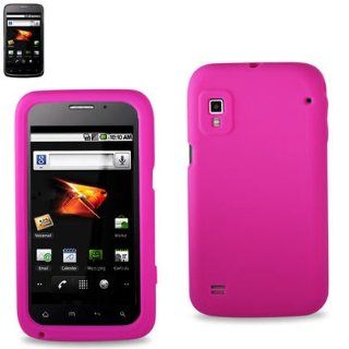 PREMIUM RUBBER HOT PINK SOFT GEL Phone Cover Sleeve Silicone SKIN Protector Case for ZTE WARP N860 (BOOST): Cell Phones & Accessories