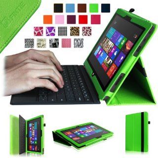 Fintie Folio Case for Microsoft Surface RT / Surface 2 10.6 inch Tablet Slim Fit with Stylus Holder (Does Not Fit Windows 8 Pro Version)   Green Computers & Accessories