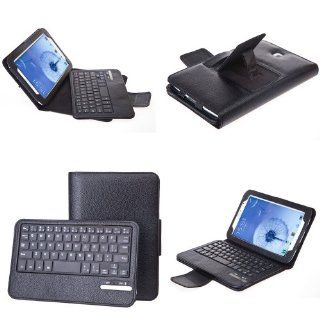 QQ Tech KeyBook Removable Bluetooth Keyboard Case PU Leather Tablet Stand For Samsung Galaxy Note 8.0   Black Computers & Accessories